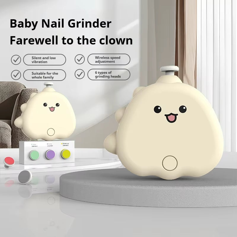 JUSTLANG Rechargeable Newborn Electric Nail Clipper Baby Anti-Clamping Scissors Baby Nail Scissors Set Baby Nail Grinder