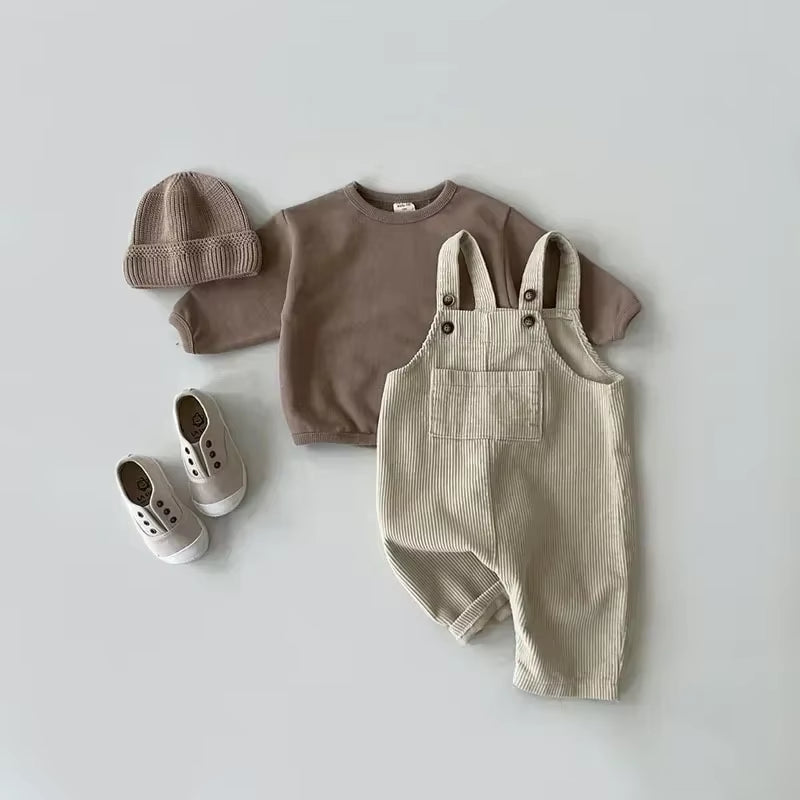 Newborn Clothes Boy'S Corduroy Jumpsuit 2023 Autumn Winter Jumpsuits Baby Kids Clothes Girl'S Romper Casual Bib Pants Overalls
