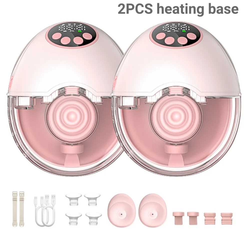 Breast Pump Electric Handsfree BPA Free with Heating & UV Sterilize Lid Optional Wireless Upgrade Wearable Breastfeeding Pump