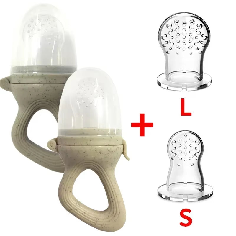 Baby Fresh Fruit Food Feeder Pacifier with BPA Free Silicone Pouch Infant Teething Toy Baby Supplement Food Feeding Soother