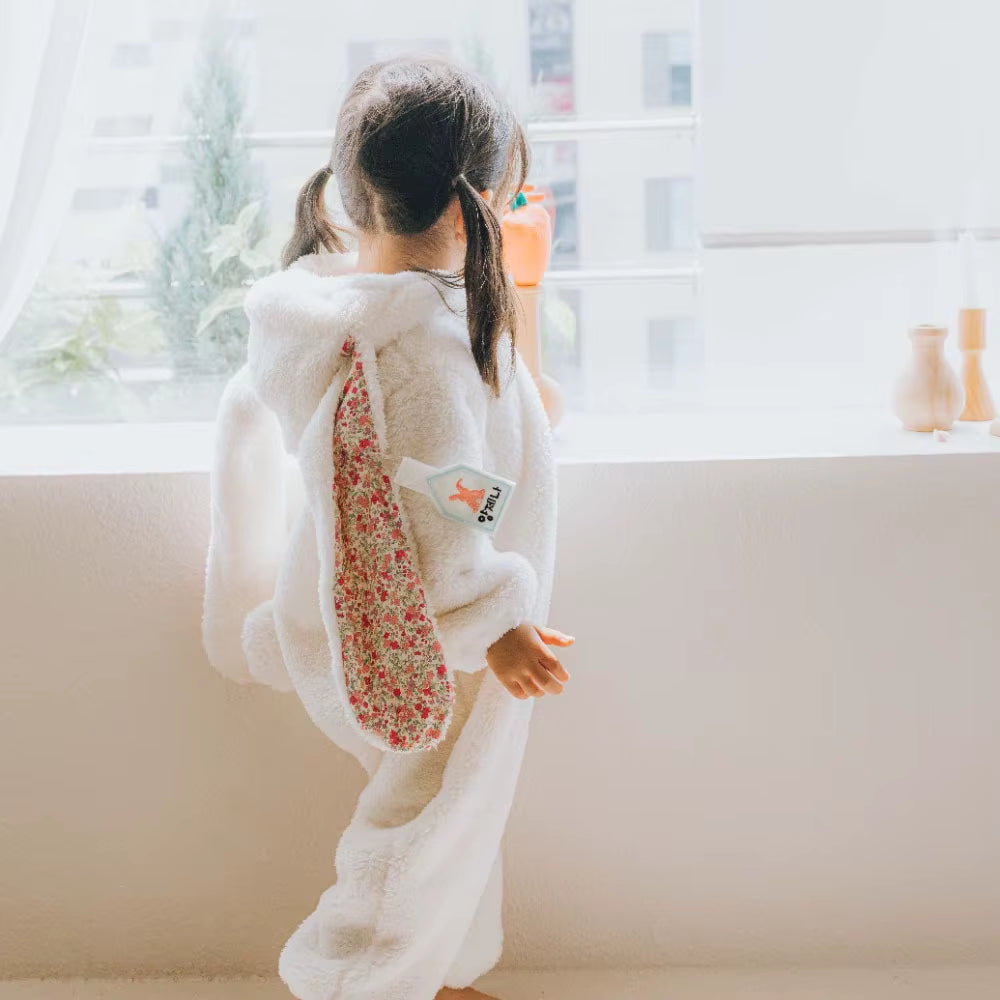 Spring Baby Girls Boys Rabbit Romper Newborn One-Piece Jumpsuit Hooded Pajamas Boys Plush Homewear Outfits Baby Costume