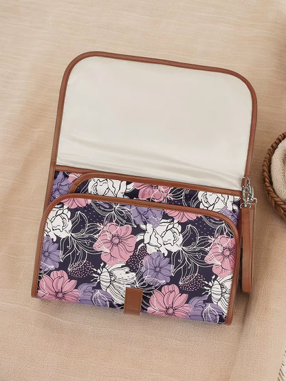 Portable Diaper Changing Pad, Portable Changing Pad for Newborn Girl & Boy - Baby Changing Pad with Smart Wipes Pocket