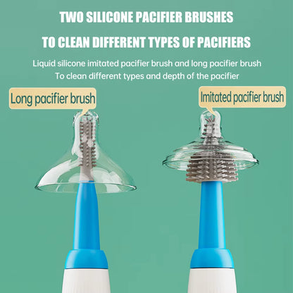 Electric Baby Bottle Brush 1500Mah Multipurpose Silicone Cordless Infants Babe Milk Bottle Nipple Clean Brushes with Extensions