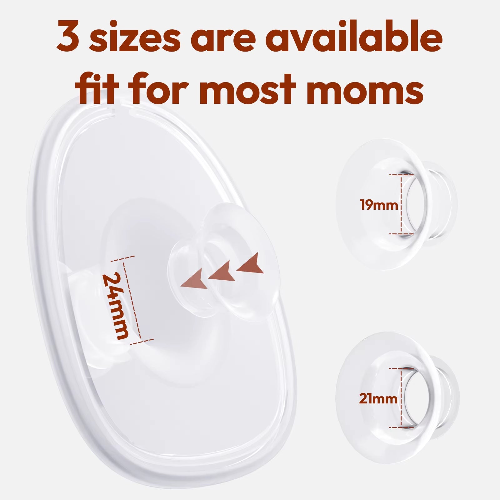 Electric Breast Pump,Wearable for Breastfeeding,Hands-Free, 4 Modes 9 Levels, 3 Flange Sizes(19/21/24Mm), Smart Display