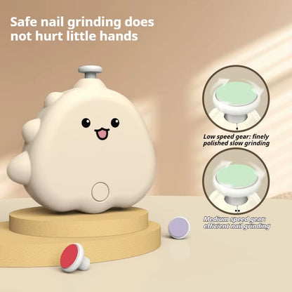 JUSTLANG Rechargeable Newborn Electric Nail Clipper Baby Anti-Clamping Scissors Baby Nail Scissors Set Baby Nail Grinder