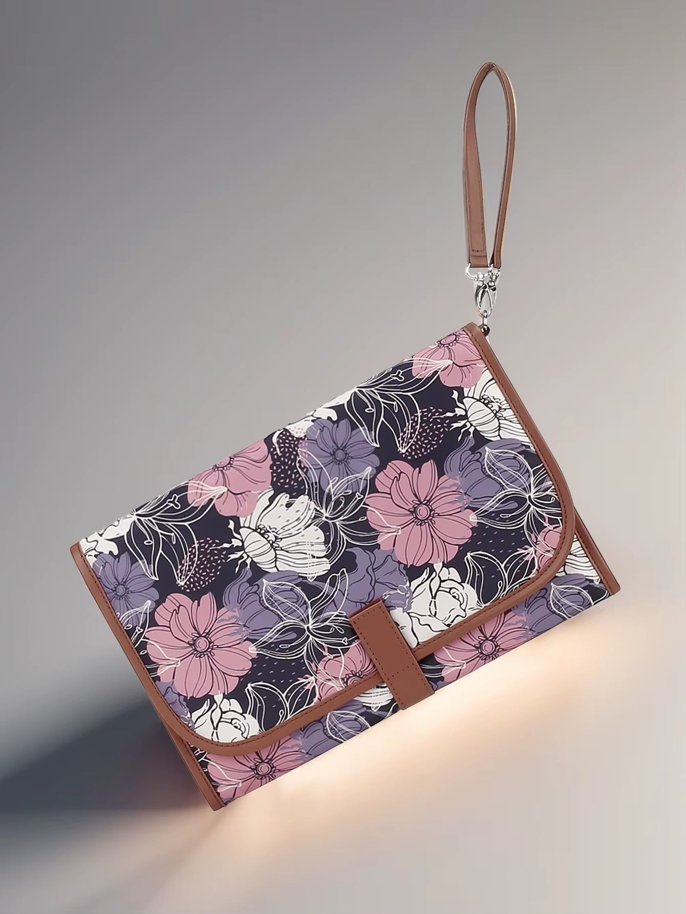 Portable Diaper Changing Pad, Portable Changing Pad for Newborn Girl & Boy - Baby Changing Pad with Smart Wipes Pocket