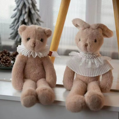 35Cm Teddy Bear with Scarf Stuffed Animals Cute Cuddle Bunny Dolls Children Birthday Gift Pillow Home Living Room Decoration
