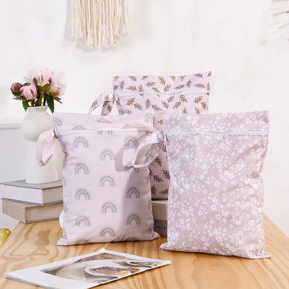 3PCS Waterproof and Reusable Wetbag - Convenient and Durable Solution for Storing Wet Items