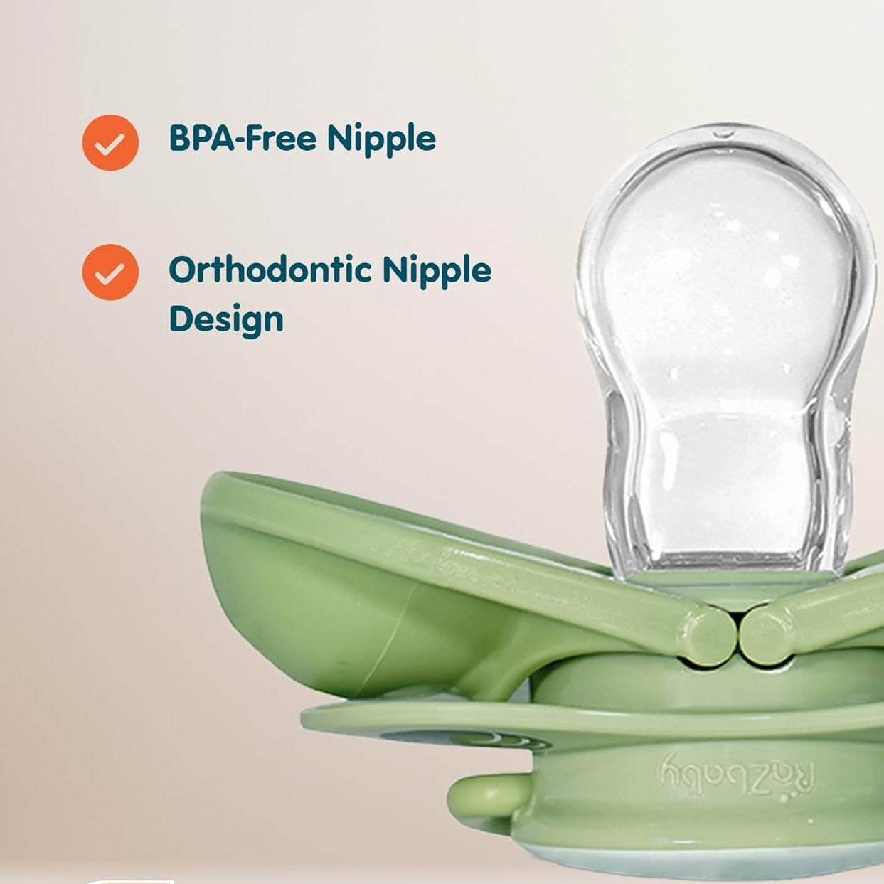 Keep-It-Kleen Baby Pacifier 2-Pack Closes When Dropped - Bpa-Free Silicone Orthodontic Nipple, Ideal for Travel, Nipple Stays Clean, 0-36 Months - Panda/Sloth Design