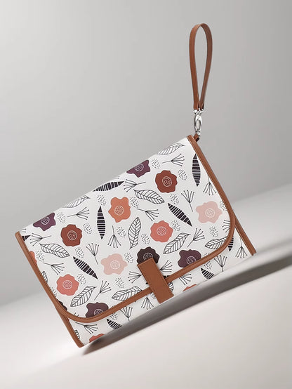 Portable Diaper Changing Pad, Portable Changing Pad for Newborn Girl & Boy - Baby Changing Pad with Smart Wipes Pocket