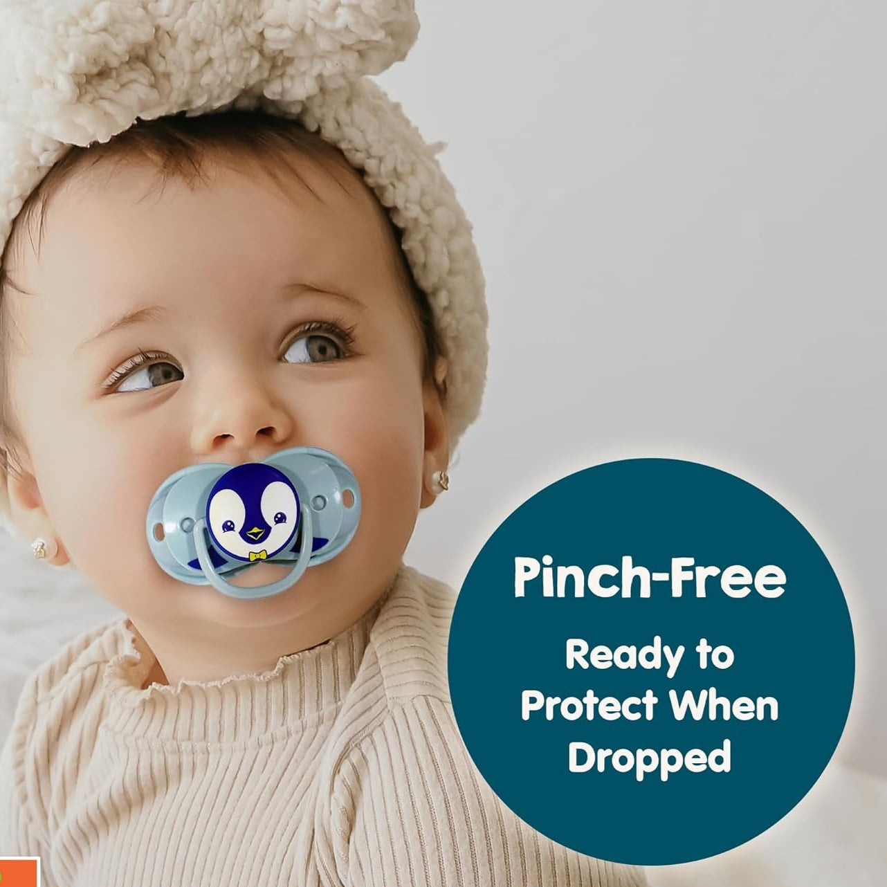 Keep-It-Kleen Baby Pacifier 2-Pack Closes When Dropped - Bpa-Free Silicone Orthodontic Nipple, Ideal for Travel, Nipple Stays Clean, 0-36 Months - Panda/Sloth Design