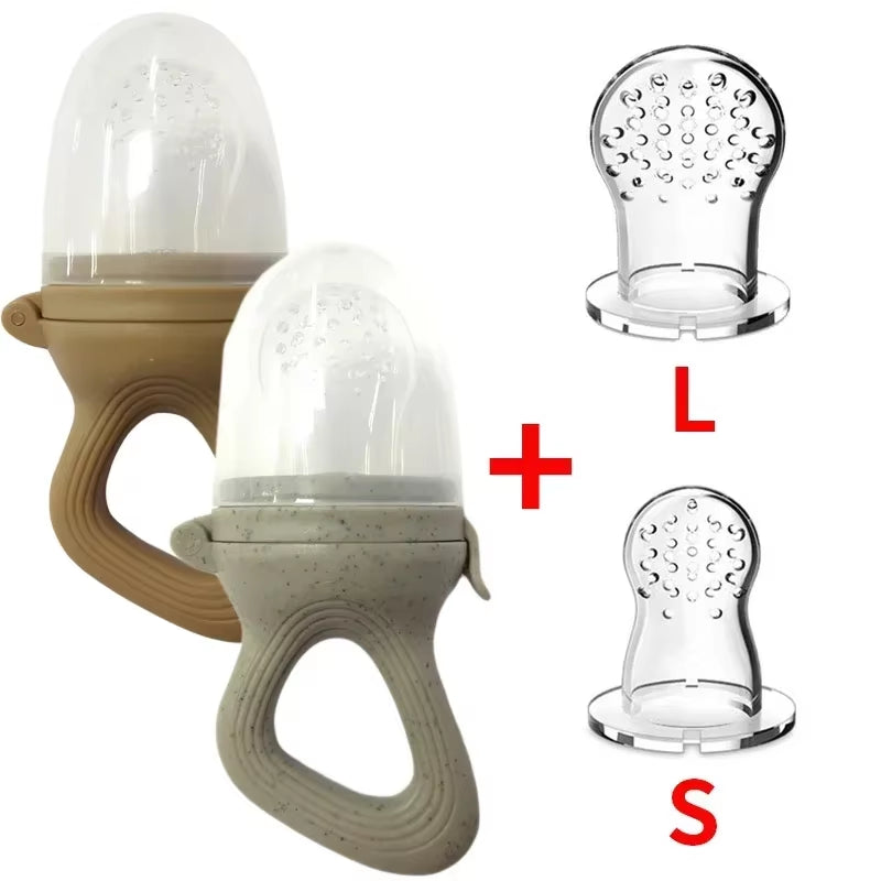 Baby Fresh Fruit Food Feeder Pacifier with BPA Free Silicone Pouch Infant Teething Toy Baby Supplement Food Feeding Soother