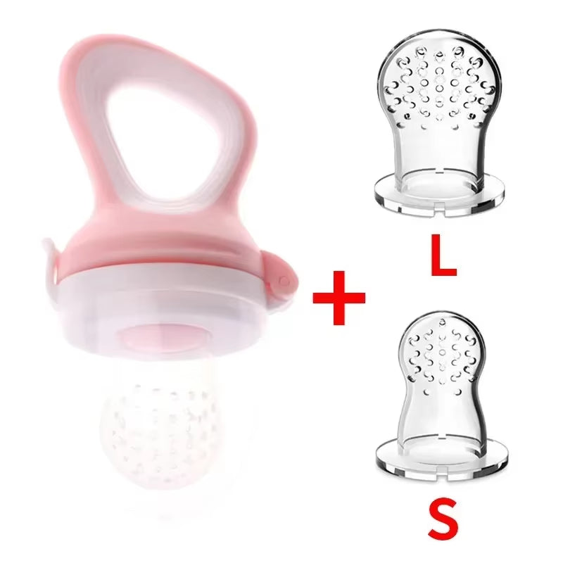 Baby Fresh Fruit Food Feeder Pacifier with BPA Free Silicone Pouch Infant Teething Toy Baby Supplement Food Feeding Soother