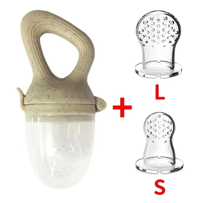 Baby Fresh Fruit Food Feeder Pacifier with BPA Free Silicone Pouch Infant Teething Toy Baby Supplement Food Feeding Soother