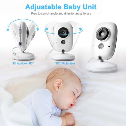 New 3.5'' Video Baby Monitor Night Vision Security Cam 2.4G Mother Kid 2 Way Audio Talk Video Surveillance Cam with Temperature