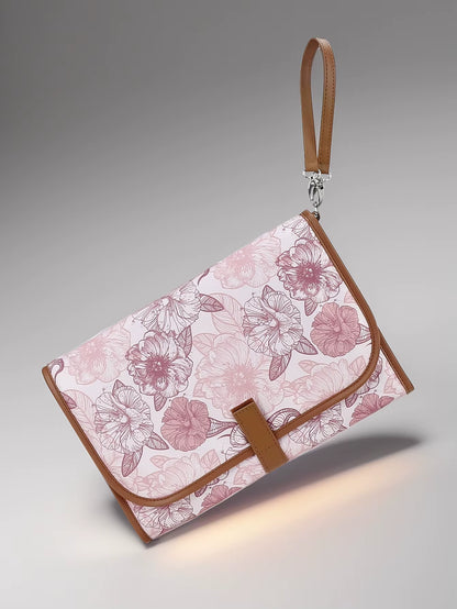 Portable Diaper Changing Pad, Portable Changing Pad for Newborn Girl & Boy - Baby Changing Pad with Smart Wipes Pocket