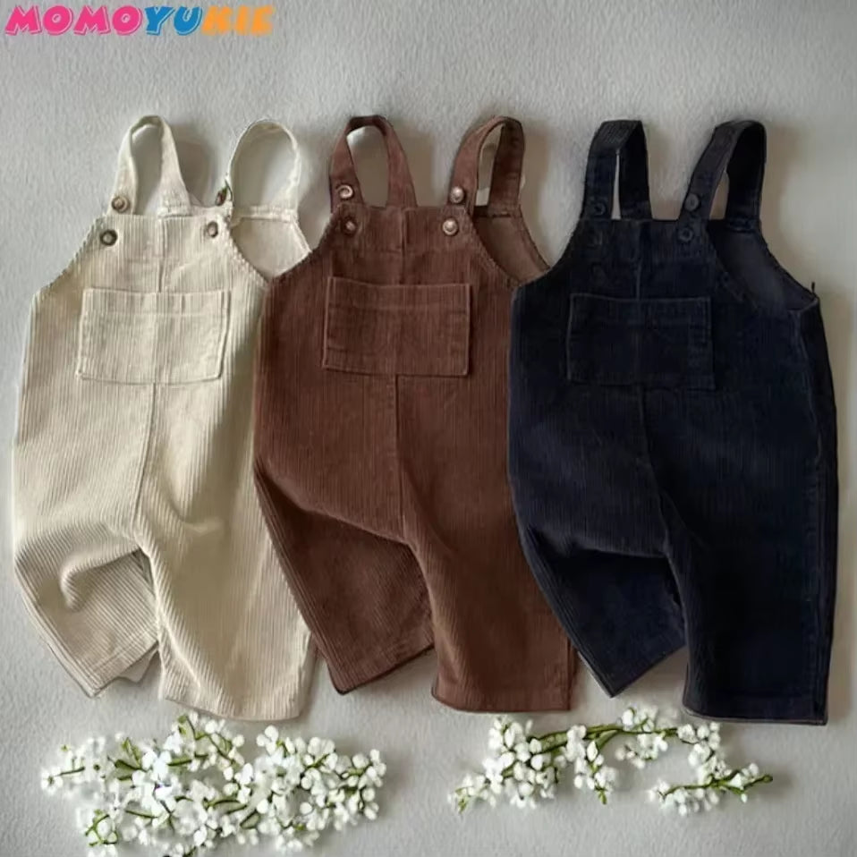 Newborn Clothes Boy'S Corduroy Jumpsuit 2023 Autumn Winter Jumpsuits Baby Kids Clothes Girl'S Romper Casual Bib Pants Overalls
