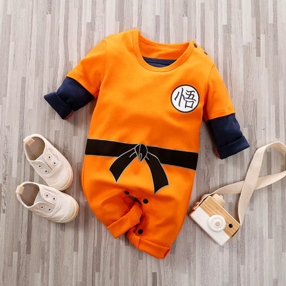 Baby Jumpsuit Anime Handsome Role-Playing Cotton Comfortable and Soft Spring and Autumn Long Sleeved 0-18M Newborn Clothes