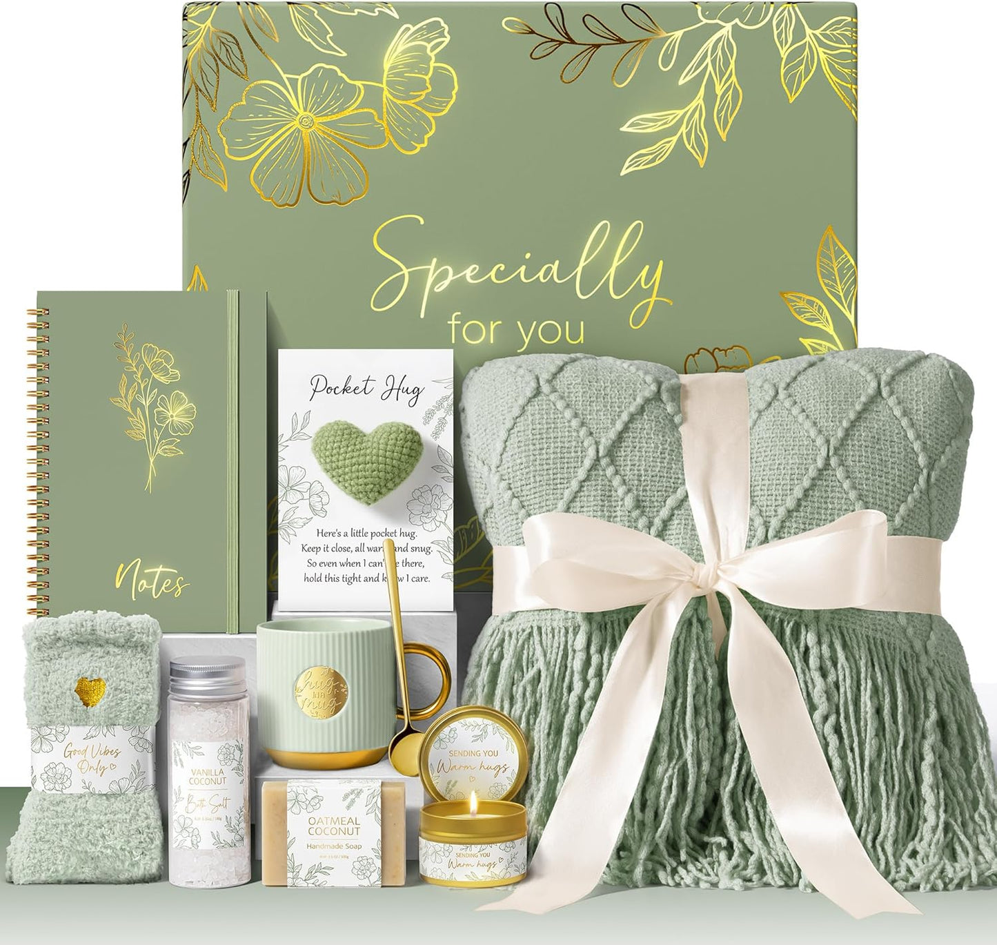 Self Care Gifts for Women Get Well Soon Gift Baskets, Unique Birthday Gifts for Women Spa Care Package, Sympathy Inspirational Thinking of You Gift Set for Mom Her Sister Best Friend Wife Girlfriend