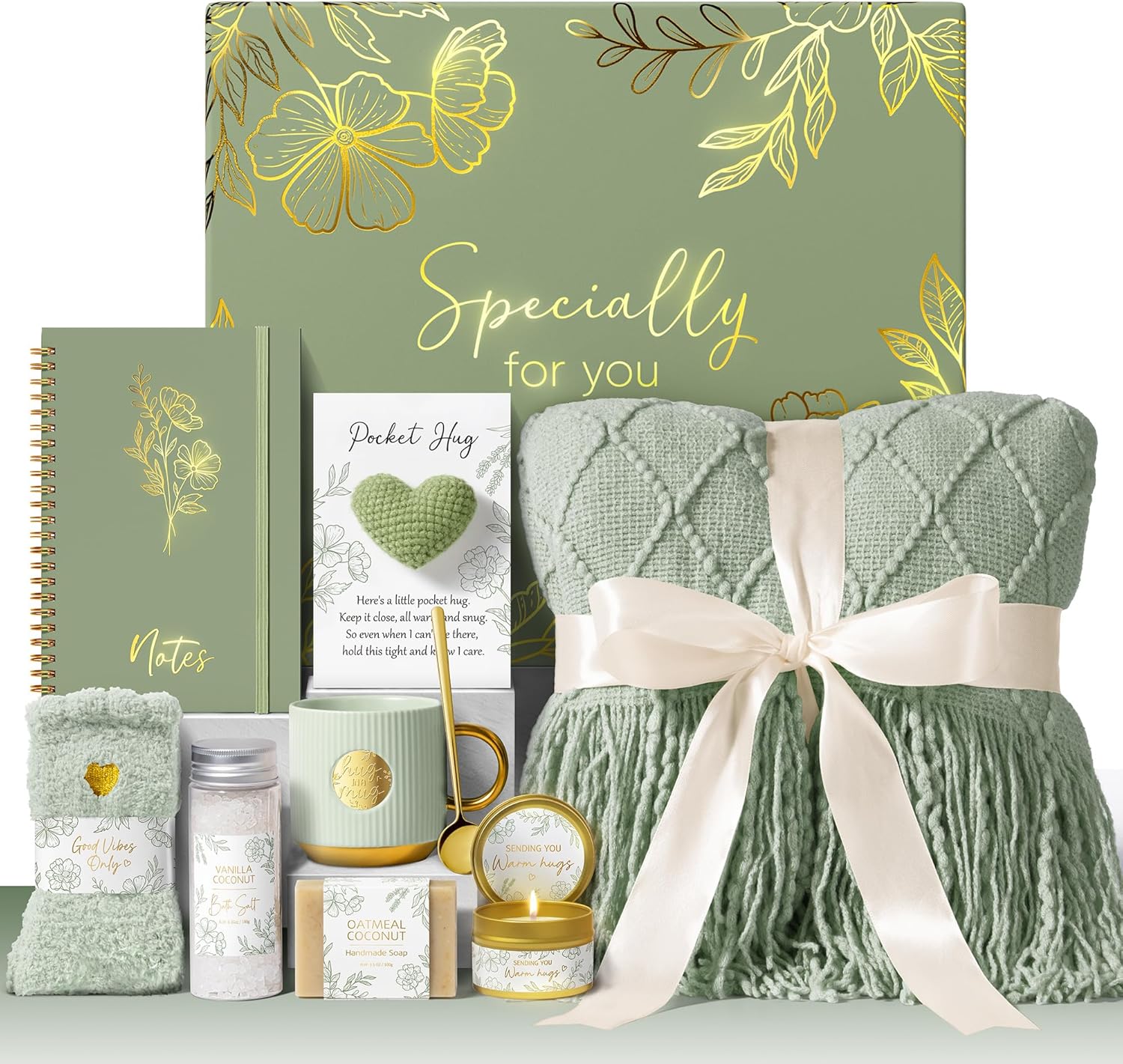 Self Care Gifts for Women Get Well Soon Gift Baskets, Unique Birthday Gifts for Women Spa Care Package, Sympathy Inspirational Thinking of You Gift Set for Mom Her Sister Best Friend Wife Girlfriend