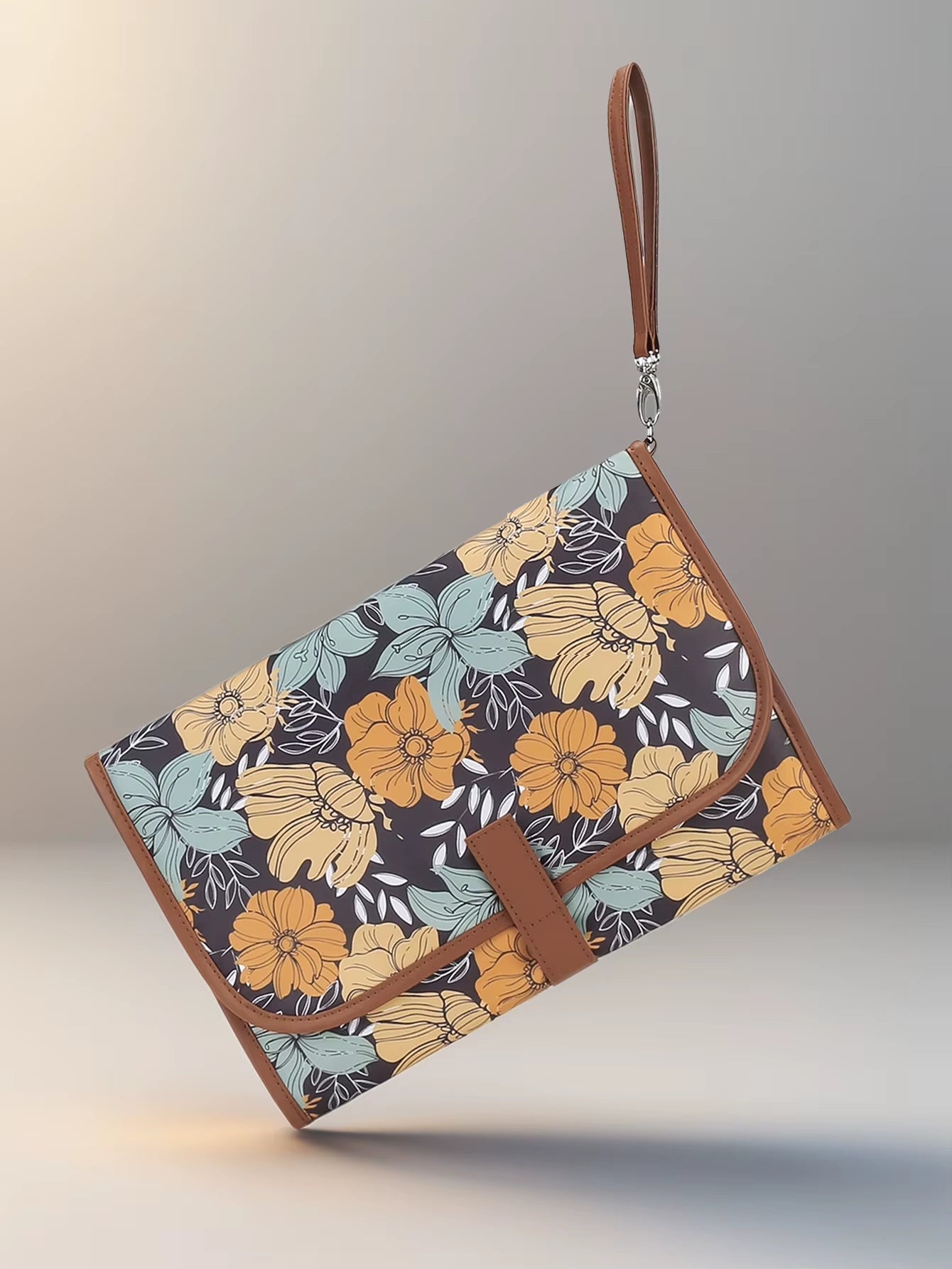 Portable Diaper Changing Pad, Portable Changing Pad for Newborn Girl & Boy - Baby Changing Pad with Smart Wipes Pocket