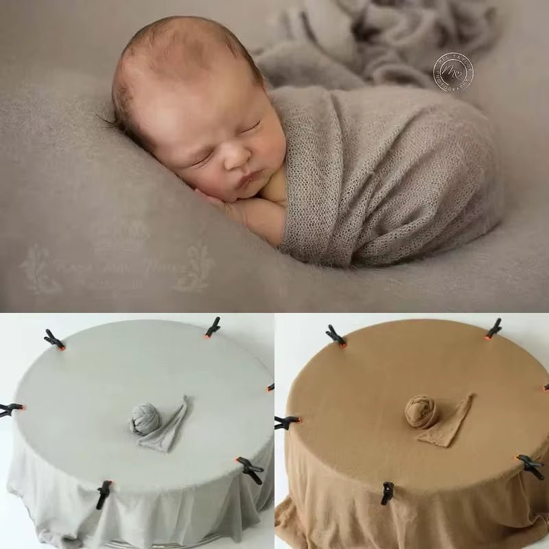 8 Color Newborn Photography Props Baby Wraps Photo Shooting Accessories Photograph Studio Blanket Backdrop Mohair Elastic Fabric