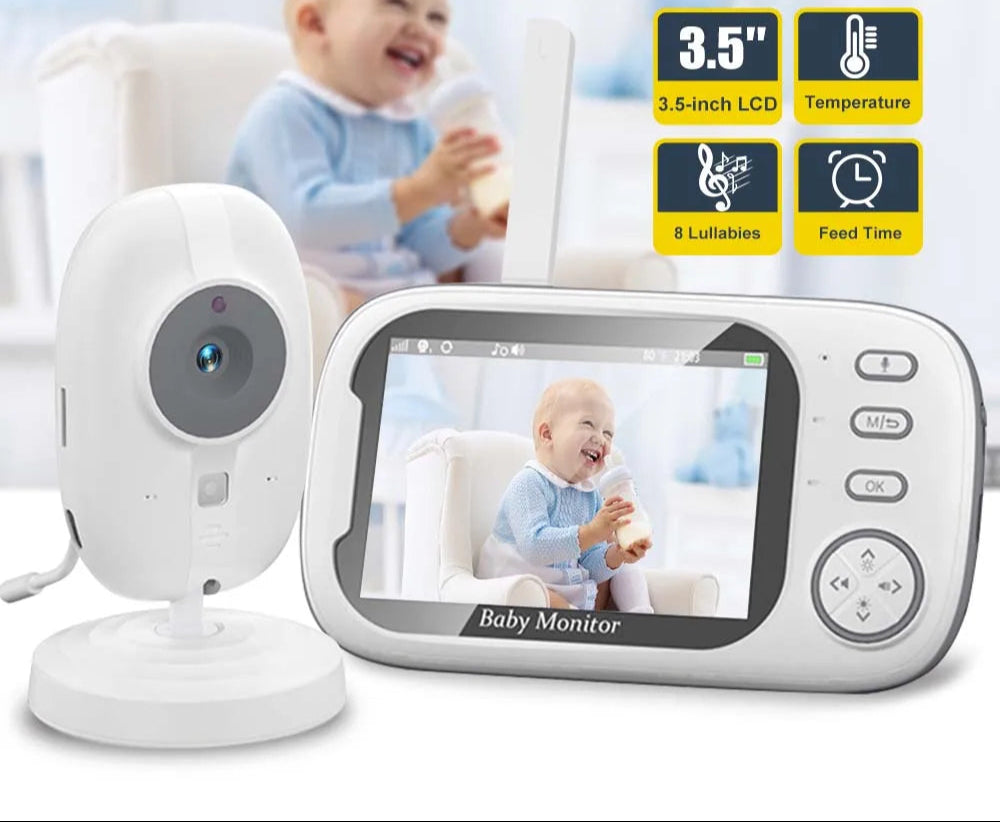 New 3.5'' Video Baby Monitor Night Vision Security Cam 2.4G Mother Kid 2 Way Audio Talk Video Surveillance Cam with Temperature