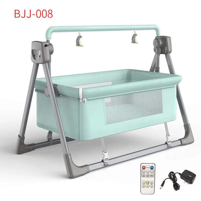 Custom Multi-Function Electric Baby Rocking Cradle Bed Easy Foldable Baby Bassinet with Music Mosquito Net Electronic Baby Swing