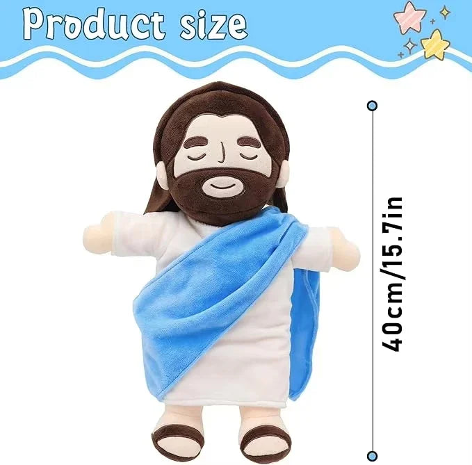 Cartoon Breathing Jesus Plush Soothing Toys Doll Baby Children Soft Lamp Music Sleep Soothes Companion Kid Easter Christma Gift