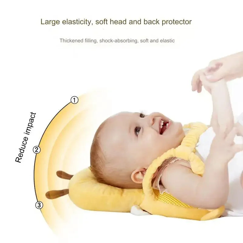 Head Back Protector Baby Protect Pillow Learn Walk Headgear Prevent Injured Safety Pad Prevention Fall Cartoon Bee Kids Pillows