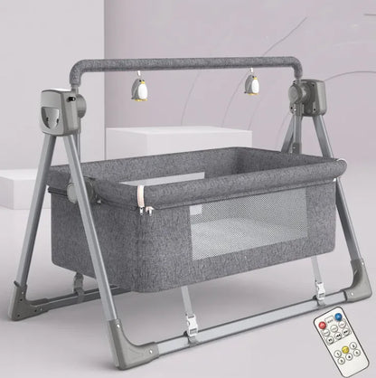 Custom Multi-Function Electric Baby Rocking Cradle Bed Easy Foldable Baby Bassinet with Music Mosquito Net Electronic Baby Swing