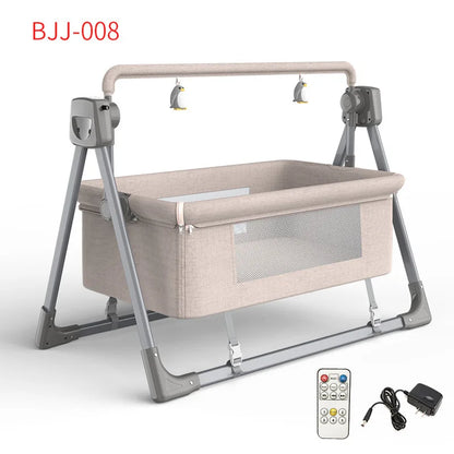 Custom Multi-Function Electric Baby Rocking Cradle Bed Easy Foldable Baby Bassinet with Music Mosquito Net Electronic Baby Swing