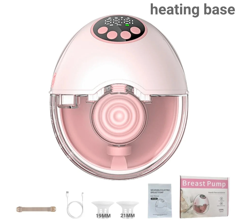 Breast Pump Electric Handsfree BPA Free with Heating & UV Sterilize Lid Optional Wireless Upgrade Wearable Breastfeeding Pump