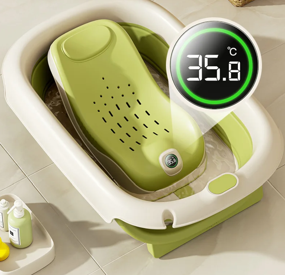 Temperature Sensing Silicone Baby Bath Seat