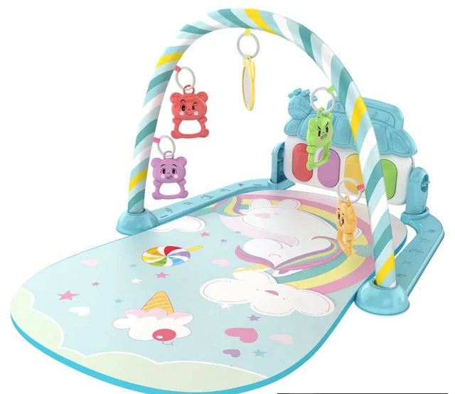 Baby Fitness Stand Music Play Gym Activity Toys Newborn Piano Crawling Blanket Pedal Game Pad Early Education 0-36 Months Gifts