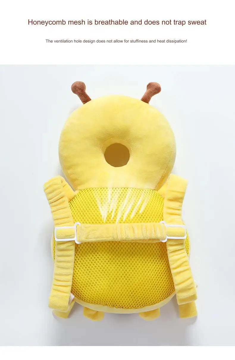 Head Back Protector Baby Protect Pillow Learn Walk Headgear Prevent Injured Safety Pad Prevention Fall Cartoon Bee Kids Pillows