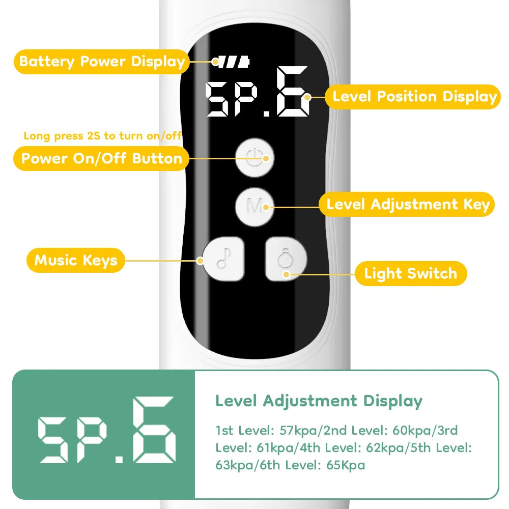 MAMIJOY Baby Electric Nasal Aspirator Nose Suction Device with Food Grade Silicone Mouthpiece 6 Suction Modes and Soothing Music