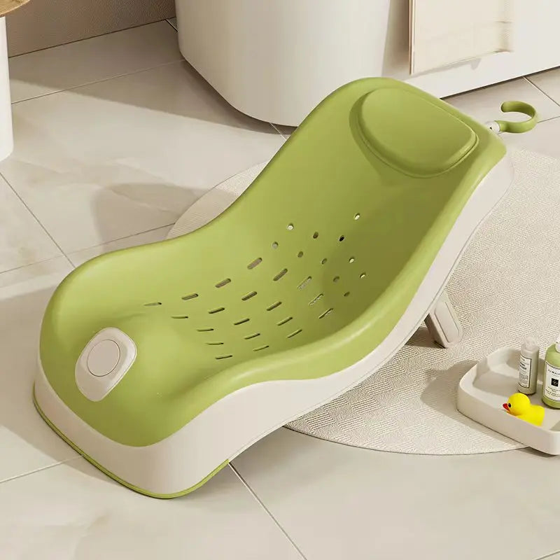 Real-Time Temperature Silicone Baby Take a Bath Bathtub Non-Slip Foot Bath Bucket Folding Bathroom with Temperature Sensing