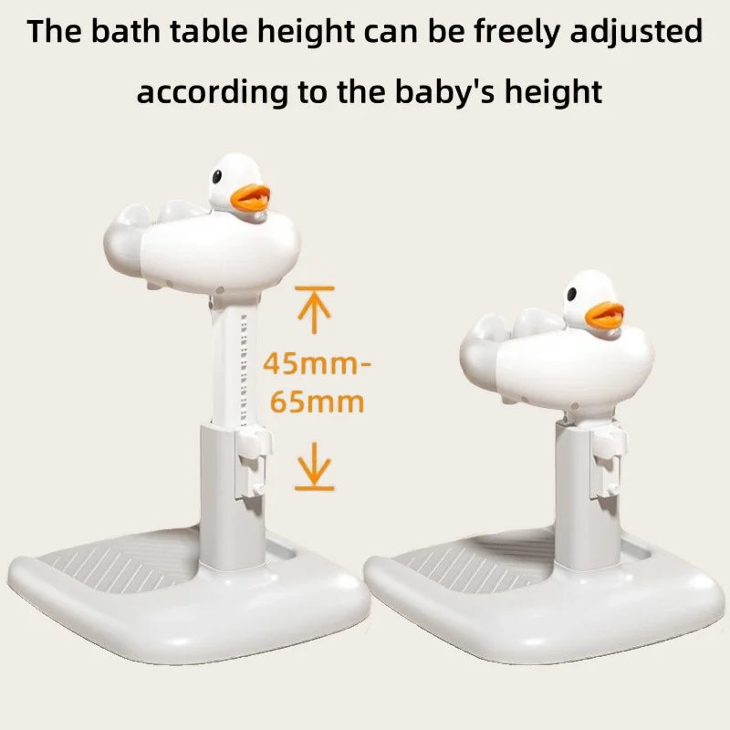 Baby Standing Bath Table Adjustable Height Folding Children'S Bath Device Bath Stand Non-Slip Children'S Bath Stand for Home Use