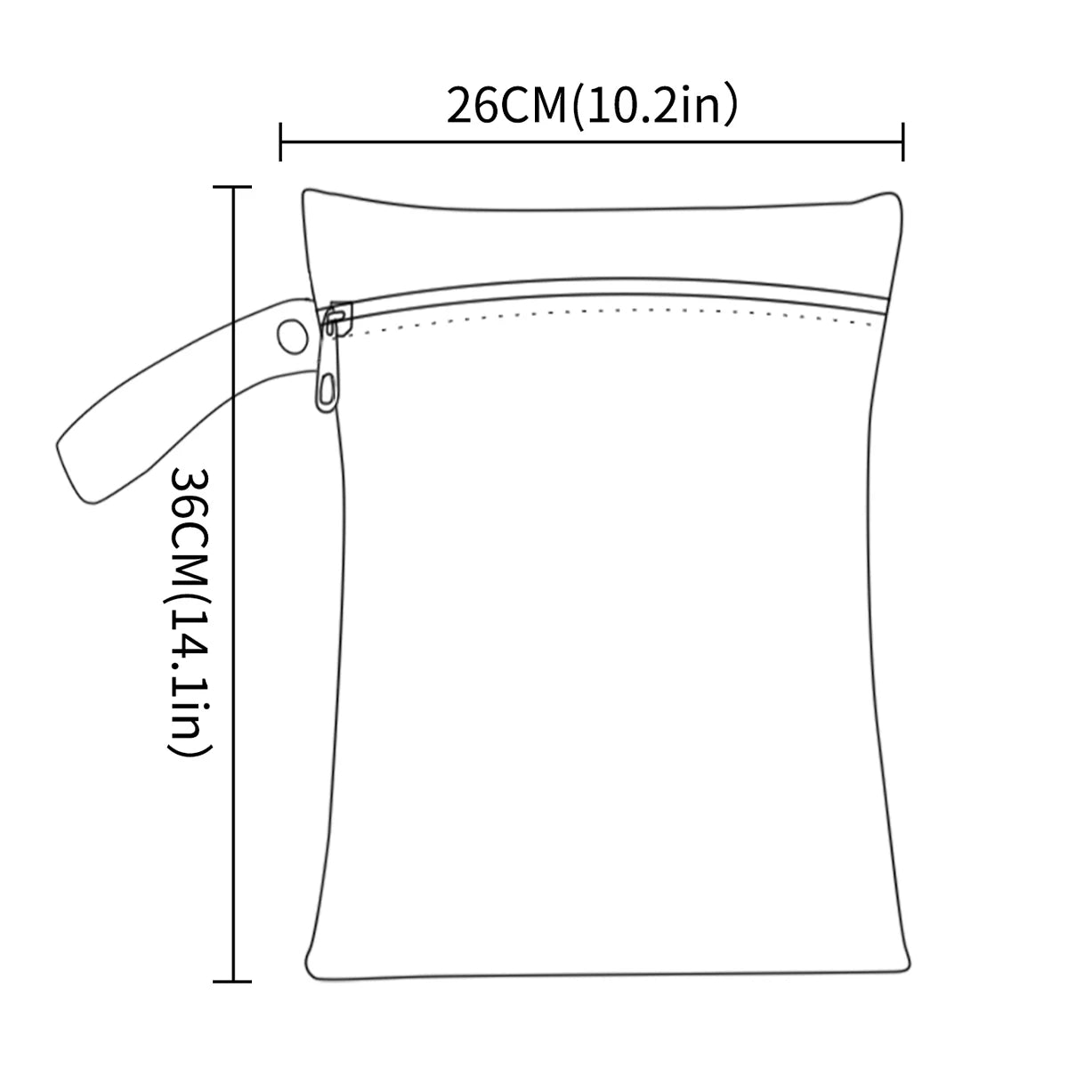 3PCS Waterproof and Reusable Wetbag - Convenient and Durable Solution for Storing Wet Items