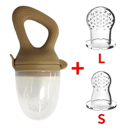 Baby Fresh Fruit Food Feeder Pacifier with BPA Free Silicone Pouch Infant Teething Toy Baby Supplement Food Feeding Soother