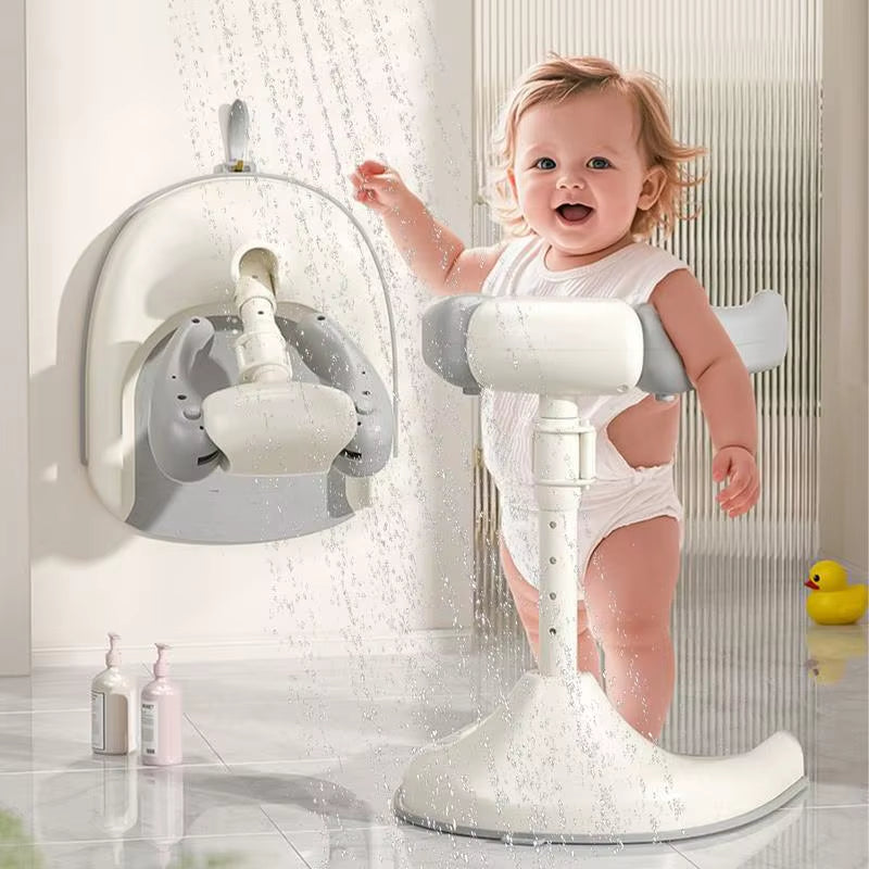 Baby Bath Support Adjustable Baby Bath Tub with Shower Stand Foldable Infant Bath Stand for Toddlers 6-36 Months Babies