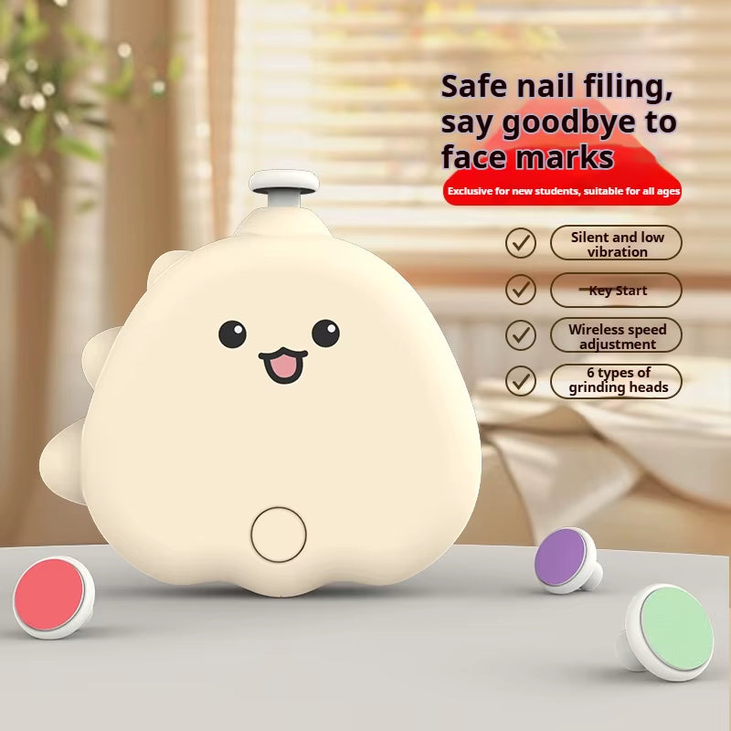 JUSTLANG Rechargeable Newborn Electric Nail Clipper Baby Anti-Clamping Scissors Baby Nail Scissors Set Baby Nail Grinder