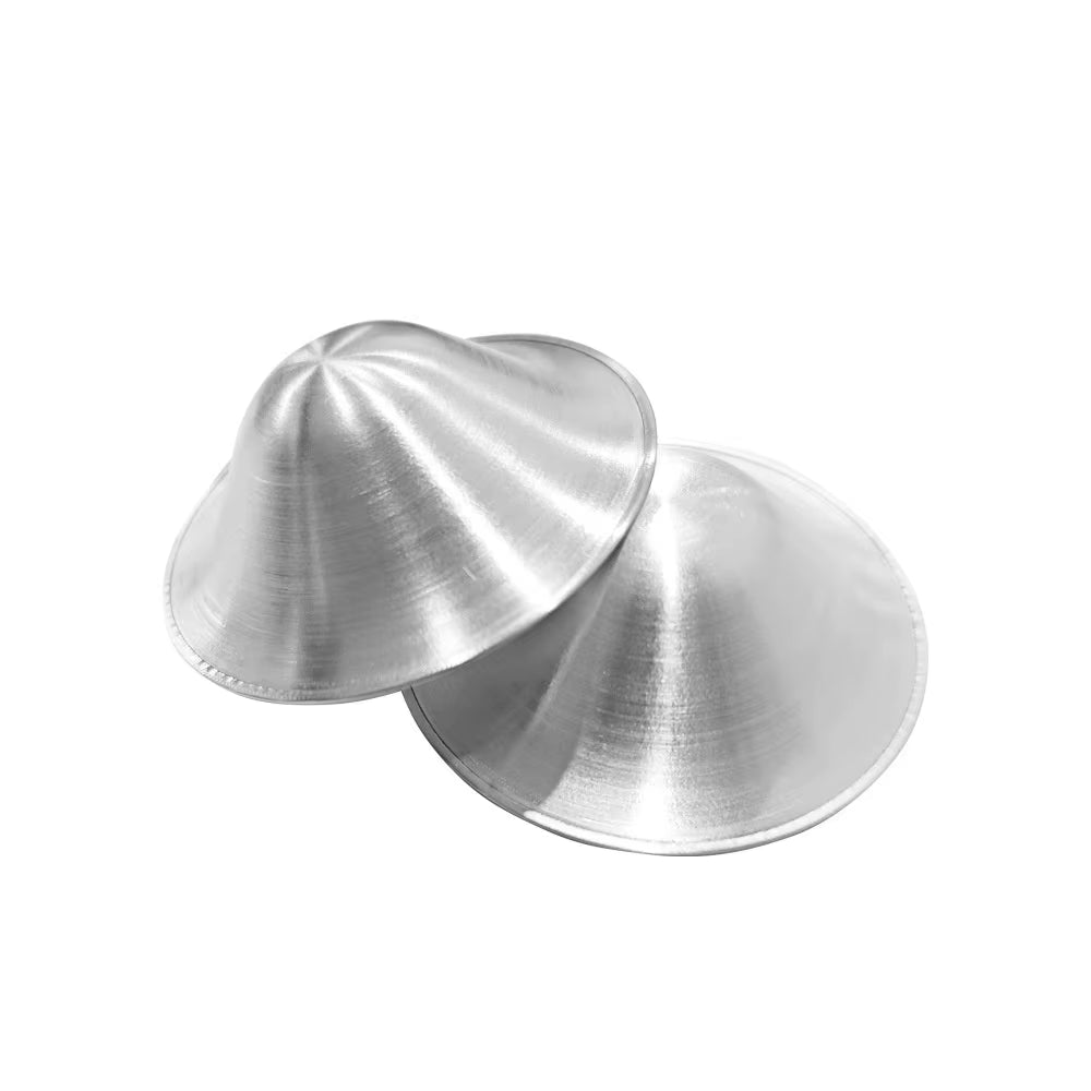 The Original Silvering Nursing Cups - Tri-Laminate Silver-Nipple Shields for Nursing Newborn -Breastfeeding Essentials - Protect