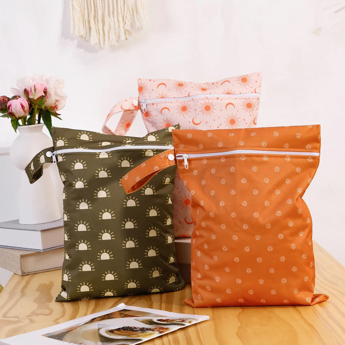 3PCS Waterproof and Reusable Wetbag - Convenient and Durable Solution for Storing Wet Items