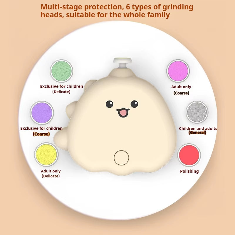 JUSTLANG Rechargeable Newborn Electric Nail Clipper Baby Anti-Clamping Scissors Baby Nail Scissors Set Baby Nail Grinder