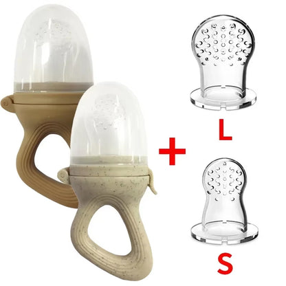 Baby Fresh Fruit Food Feeder Pacifier with BPA Free Silicone Pouch Infant Teething Toy Baby Supplement Food Feeding Soother