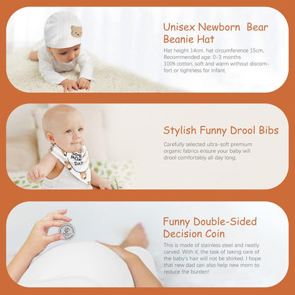 New Mom Gifts for Women, 9 Pcs Best Pregnancy Gifts Basket for New Parents, Gender Reveal Ideas Gift Set for First Time Mom Dad Expecting Parents to Be Gender Reveal Baby Shower Newborn