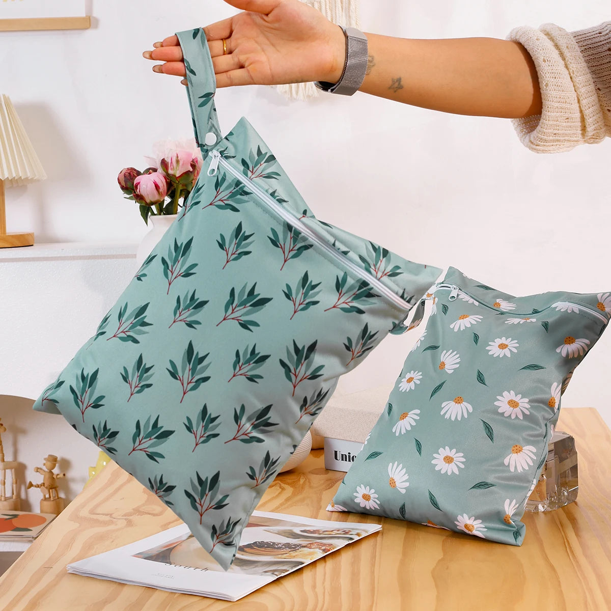 3PCS Waterproof and Reusable Wetbag - Convenient and Durable Solution for Storing Wet Items