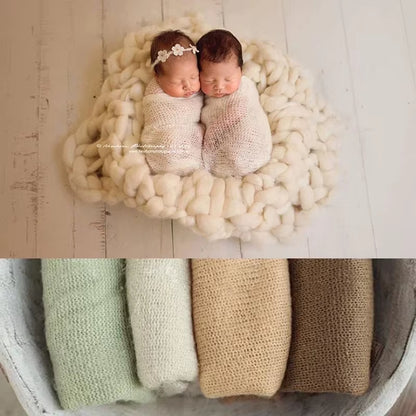 8 Color Newborn Photography Props Baby Wraps Photo Shooting Accessories Photograph Studio Blanket Backdrop Mohair Elastic Fabric
